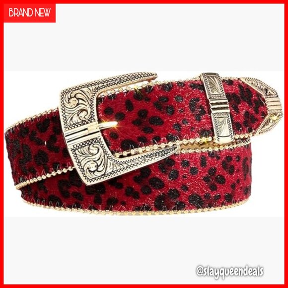 Leather Belt with Vintage Buckle for Jeans Dresses Pants main image 6